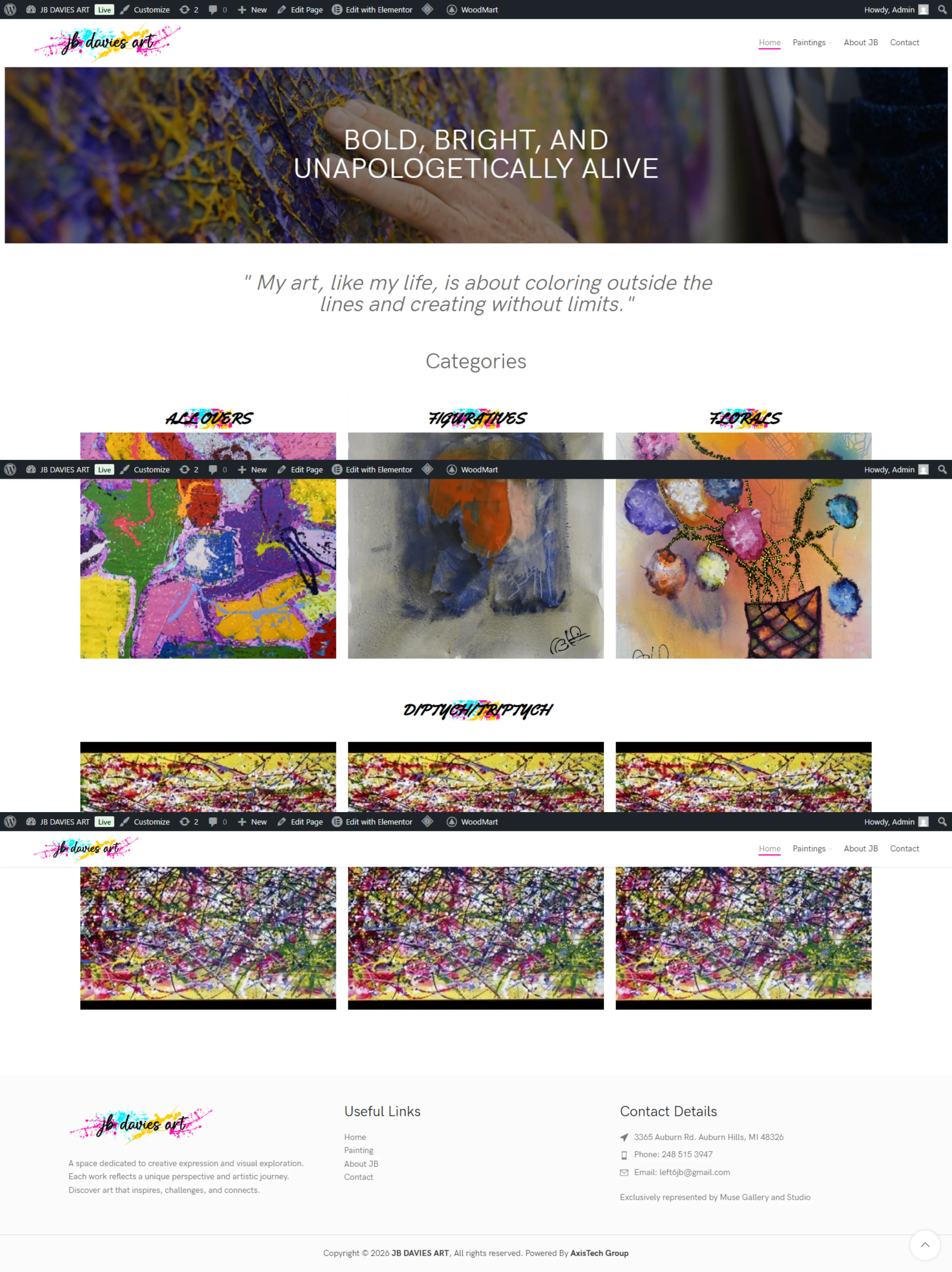 JB Davies Art Website